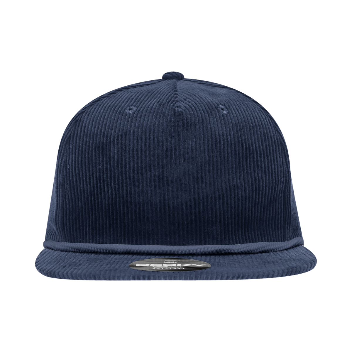 Decky 6043 5 Panel High Profile Relaxed Corduroy Rope Hat - Navy