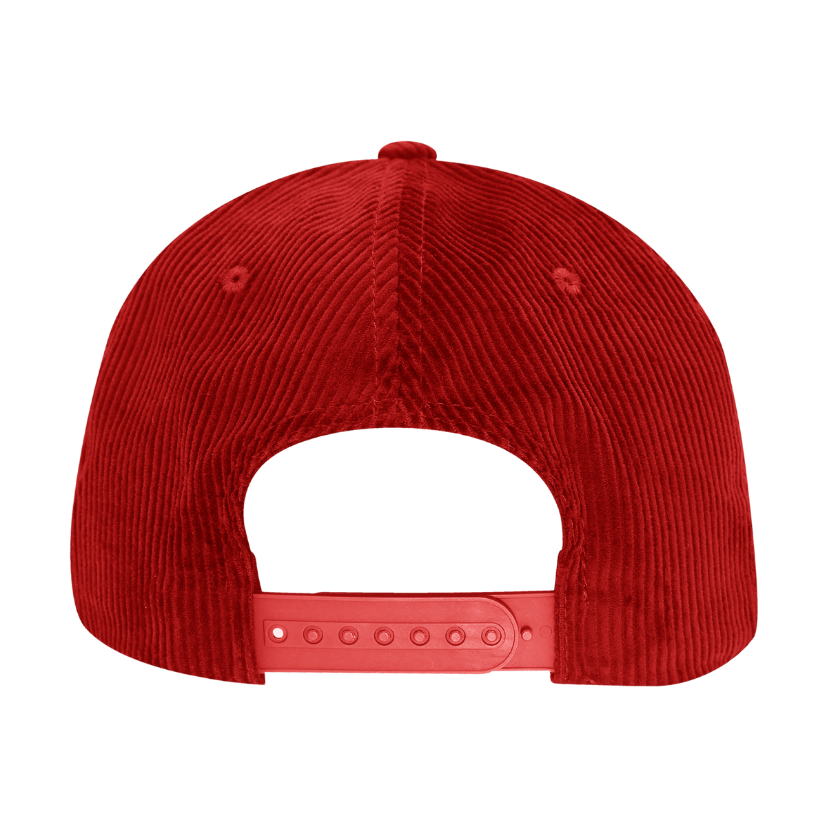 Decky 6043 5 Panel High Profile Relaxed Corduroy Rope Hat - Red