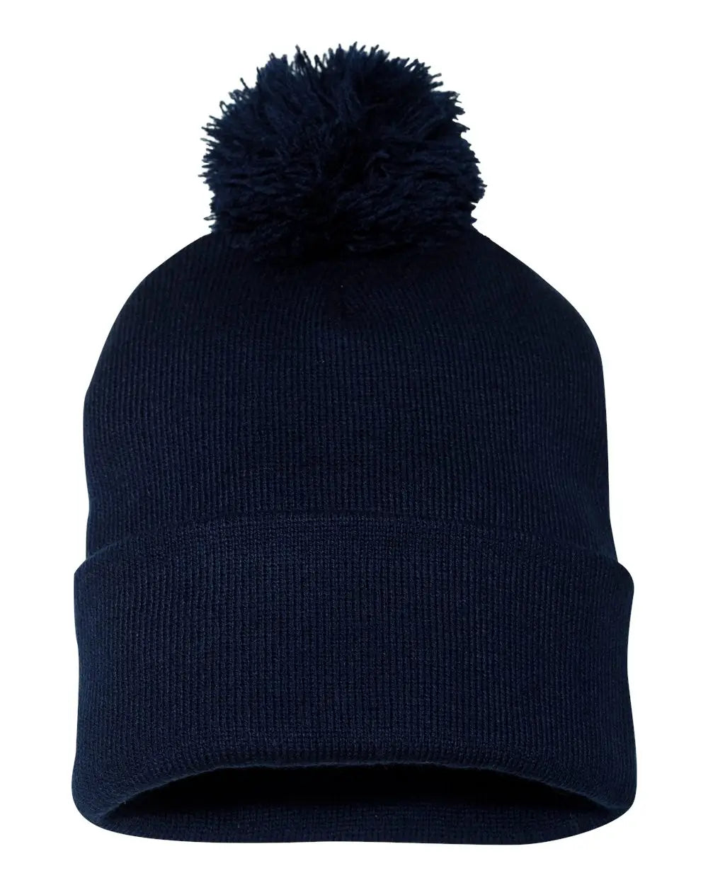 Sportsman Sp15 12’’ Pom-pom Cuffed Beanie - Navy - one Size Fits Most