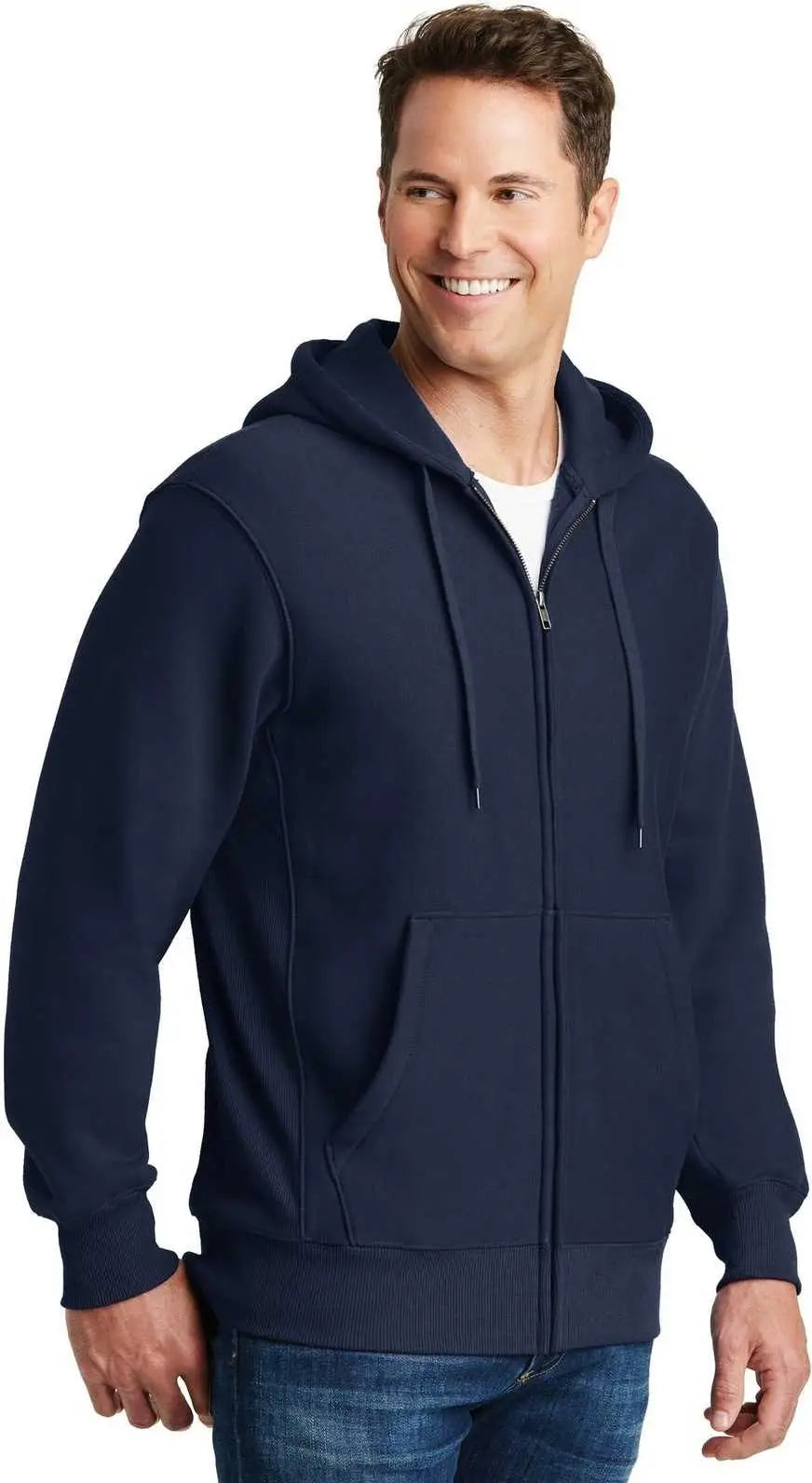 Sport-tek F282 Super Heavyweight Full-zip Hooded Sweatshirt - True Navy