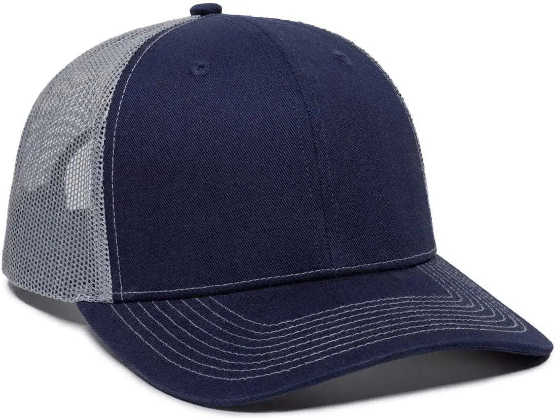Oc Sports Oc771 Adjustable Mesh Back Cap - Navy Gray - 6 7/8’’ - 7 1/2’’