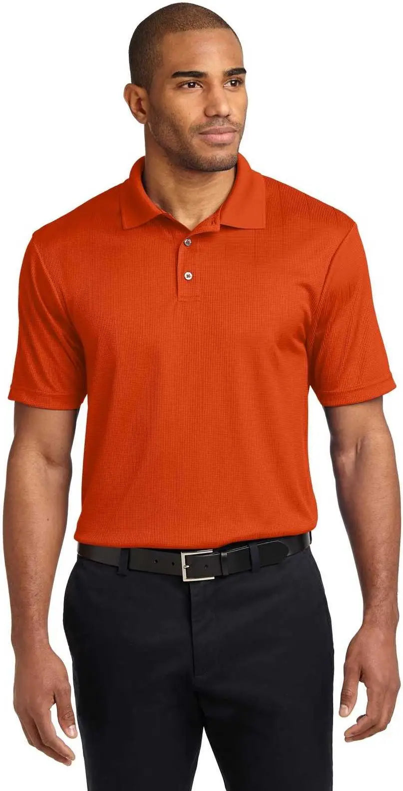Port Authority K528 Performance Fine Jacquard Polo - Autumn Orange