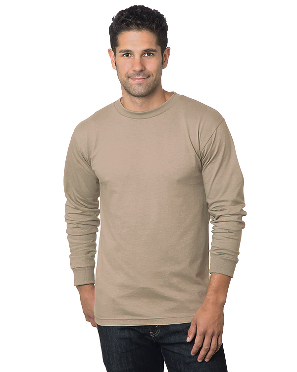 Bayside 6100 USA-Made Long Sleeve T-Shirt - Sand