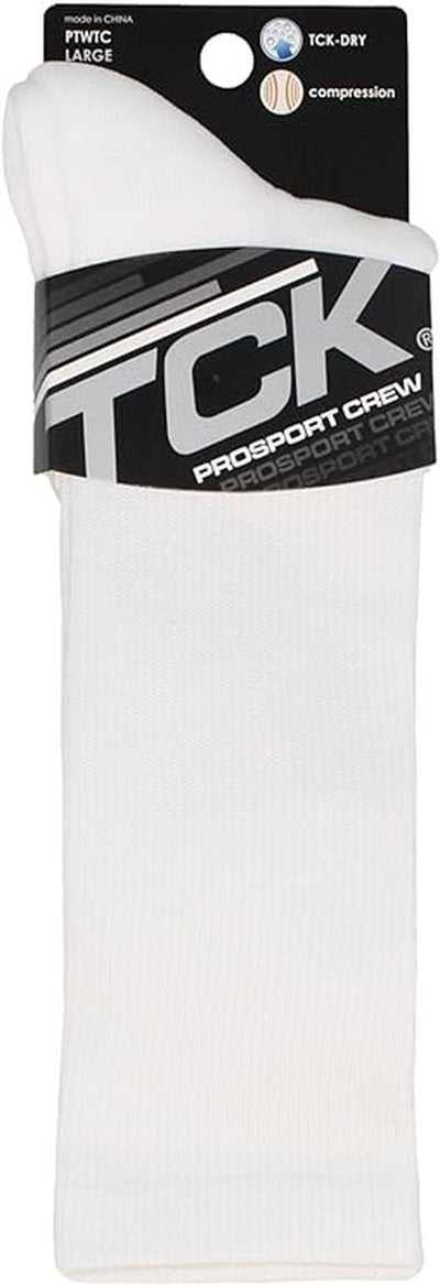 TCK Prosport Mid Crew Socks - White - HIT a Double - 4