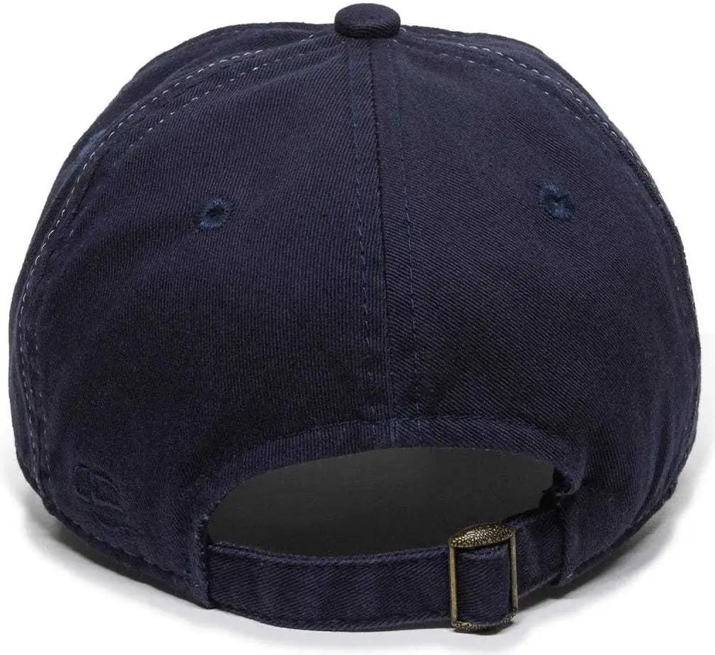 Oc Sports Gwt-111 Adjustable Strap Garment Wash Cotton Cap - White Navy - 6 7/8’’ - 7 1/2’’