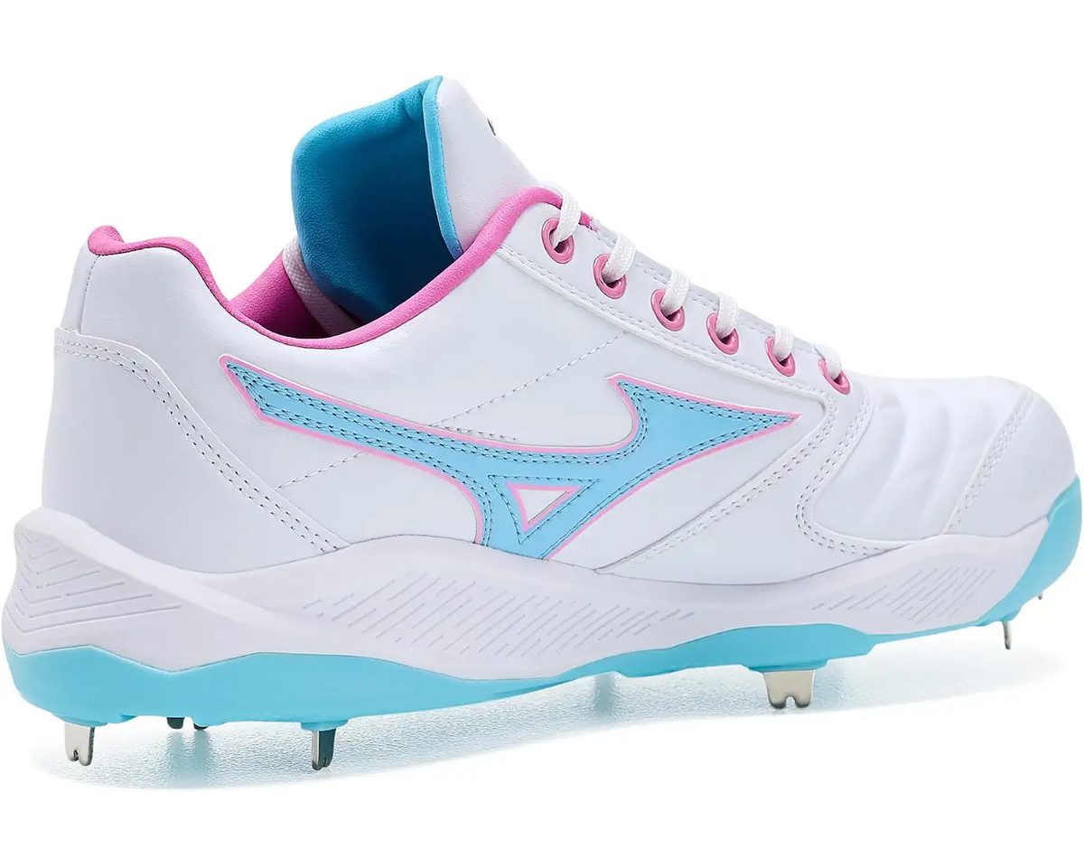 Mizuno 320720 Pro Select Fastpitch Metal Cleat - White Pink - HITaDoulbe - 3
