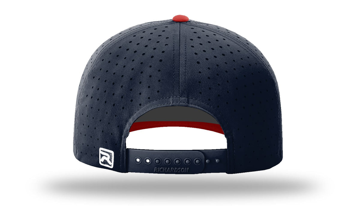 Richardson 632 Laser Perf R-Flex Snapback Cap - Navy Red