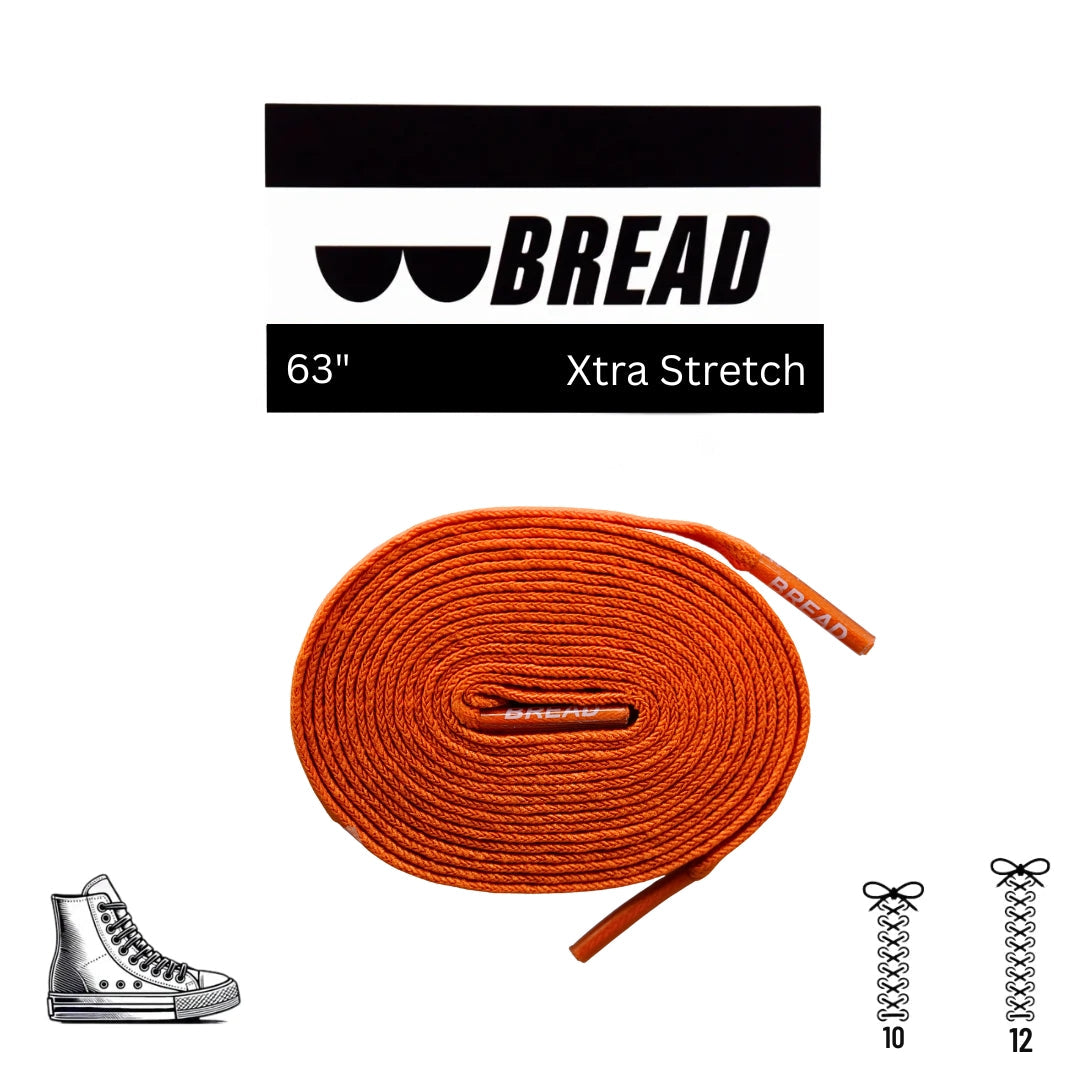 Bread Elastic Shoelace - Coral Orange