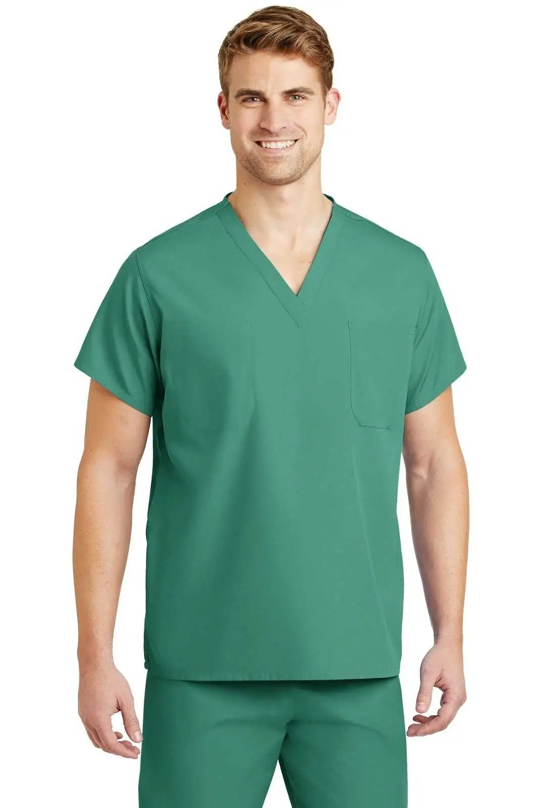 Cornerstone Cs501 Reversible V-neck Scrub Top - Jade Green