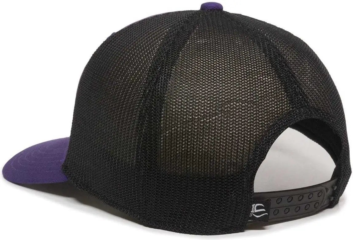Oc Sports Rgr-360m Adjustable Mesh Back Cap - Purple Black - 6 7/8’’ - 7 1/2’’