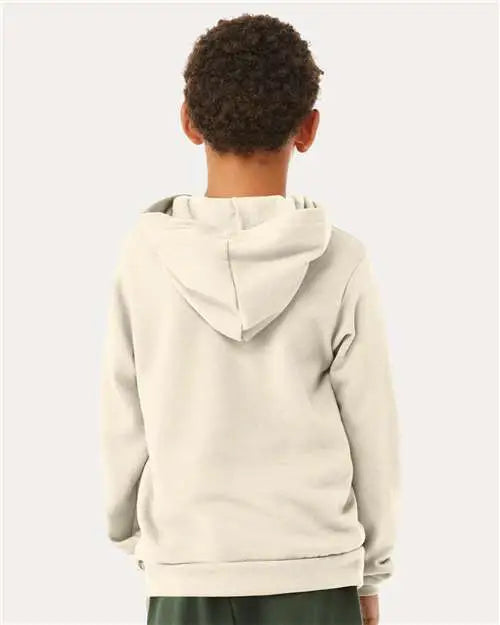 Bella + Canvas 3719y Youth Sponge Fleece Hoodie - Natural