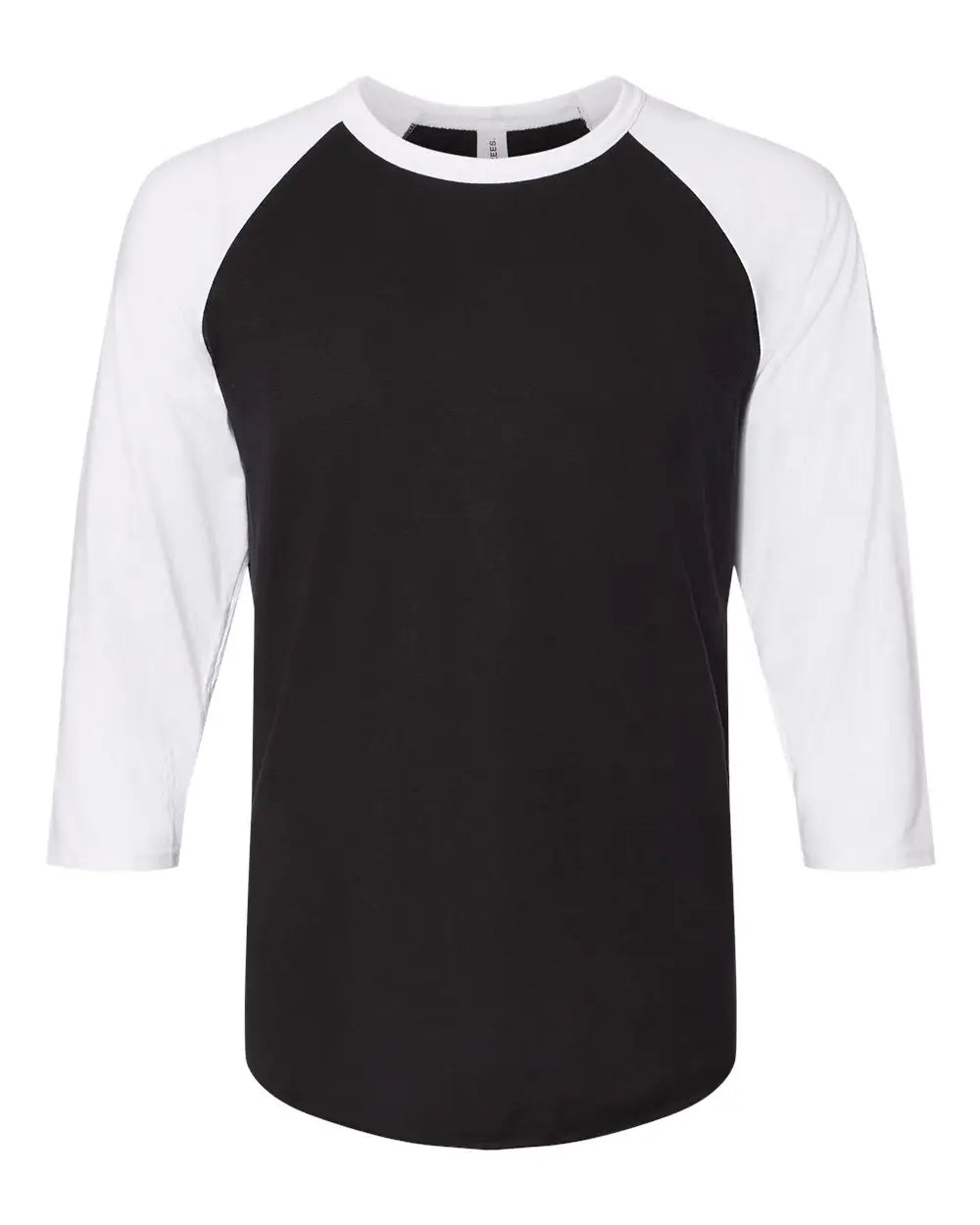 Jerzees 560rr Premium Blend Ringspun Three-quarter Sleeve Raglan Baseball T-shirt - Black Ink White - s