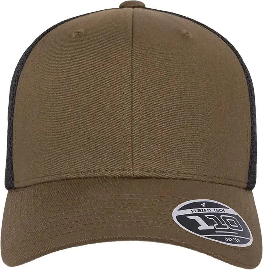 Flexfit 110m 110® Mesh-back Cap - Coyote Brown Black - one Size Fits Most