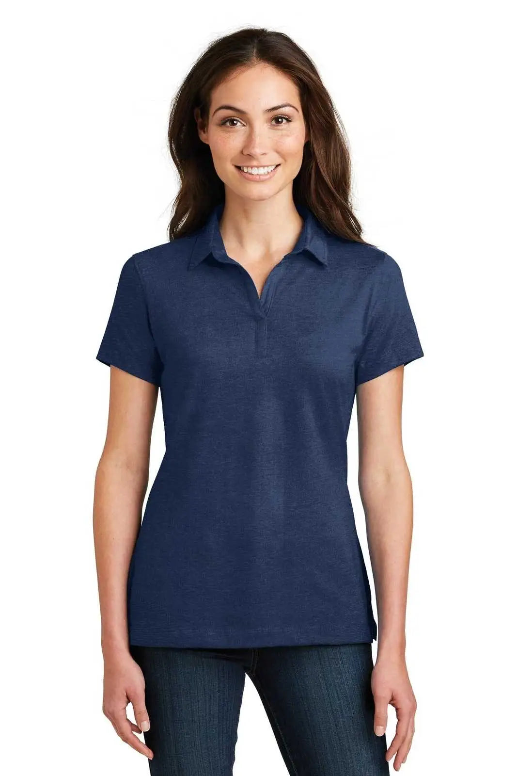 Port Authority L577 Ladies Meridian Cotton Blend Polo - Estate Blue