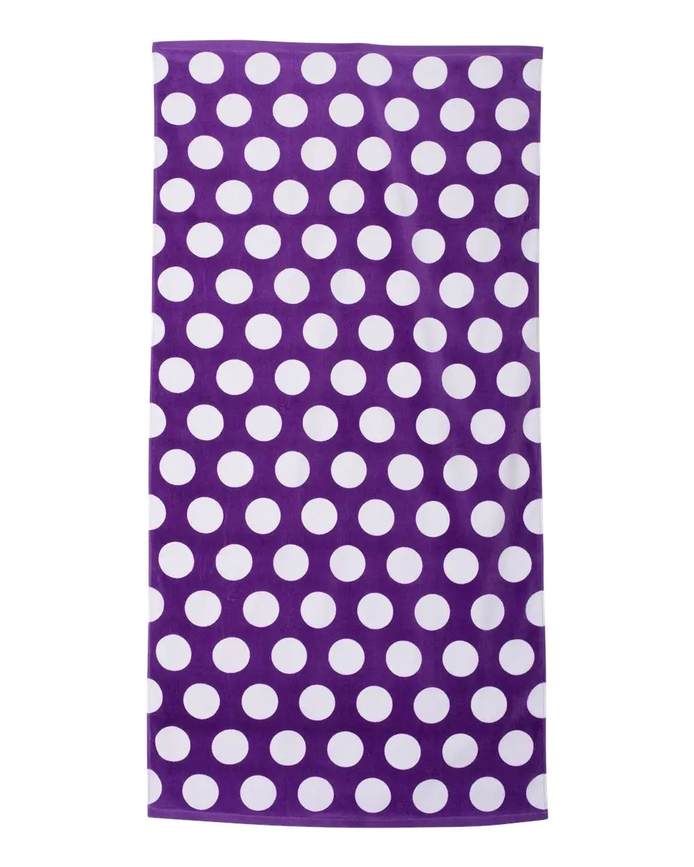Carmel Towel Company C3060p Polka Dot Velour Beach - Purple - one Size Fits Most