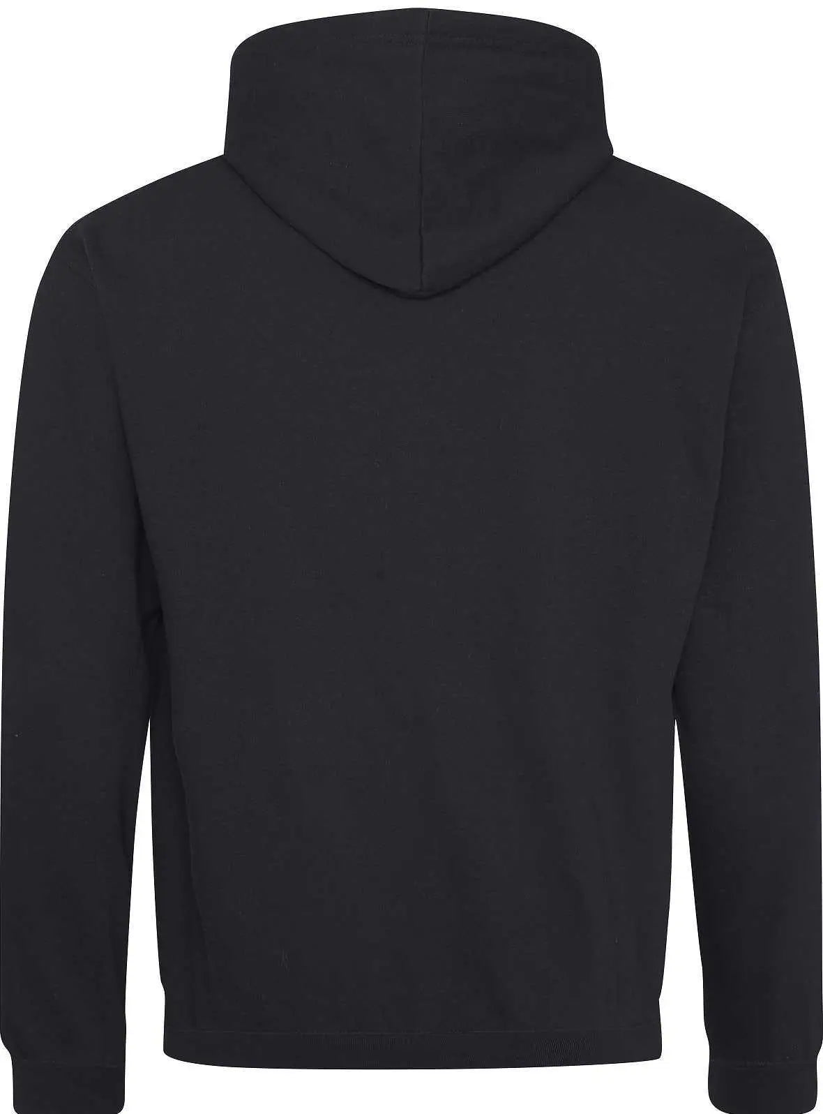 Just Hoods Jha003 Varsity Contrast Hoodie - Jet Black Heather Gray