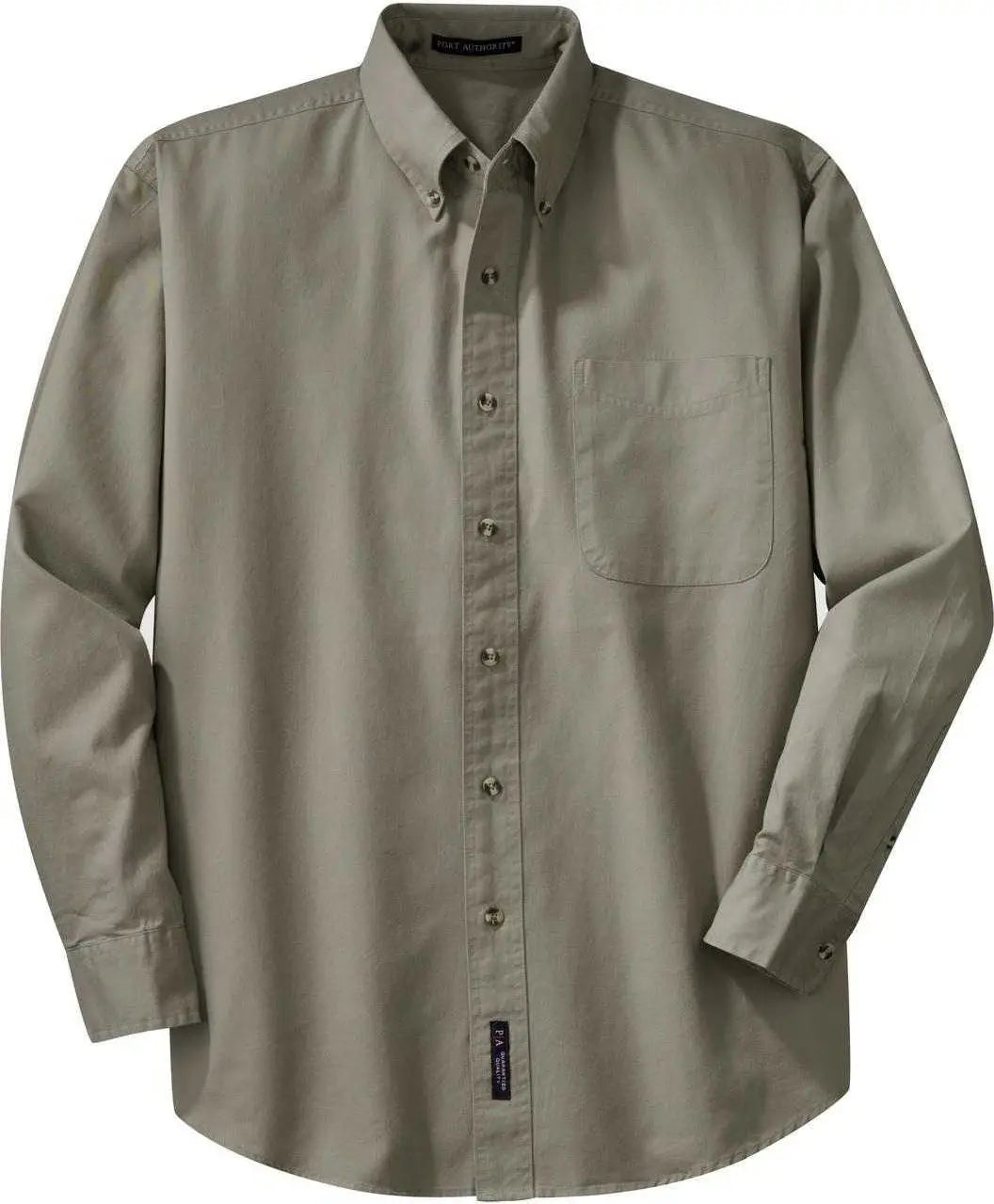 Port Authority Tls600t Tall Long Sleeve Twill Shirt - Khaki