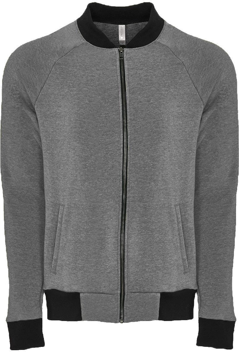 Next Level 9700 Malibu Bomber Jacket - Heather Gray