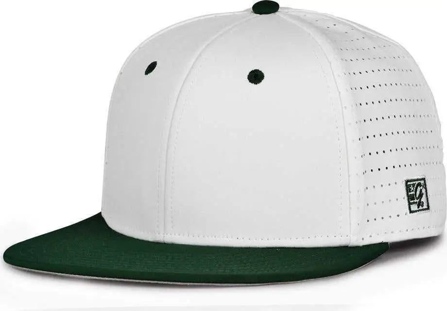 The Game Gb998 Perforated Gamechanger Cap - White Dark Green - Forest / 6 1/2’’ - 3/4’’