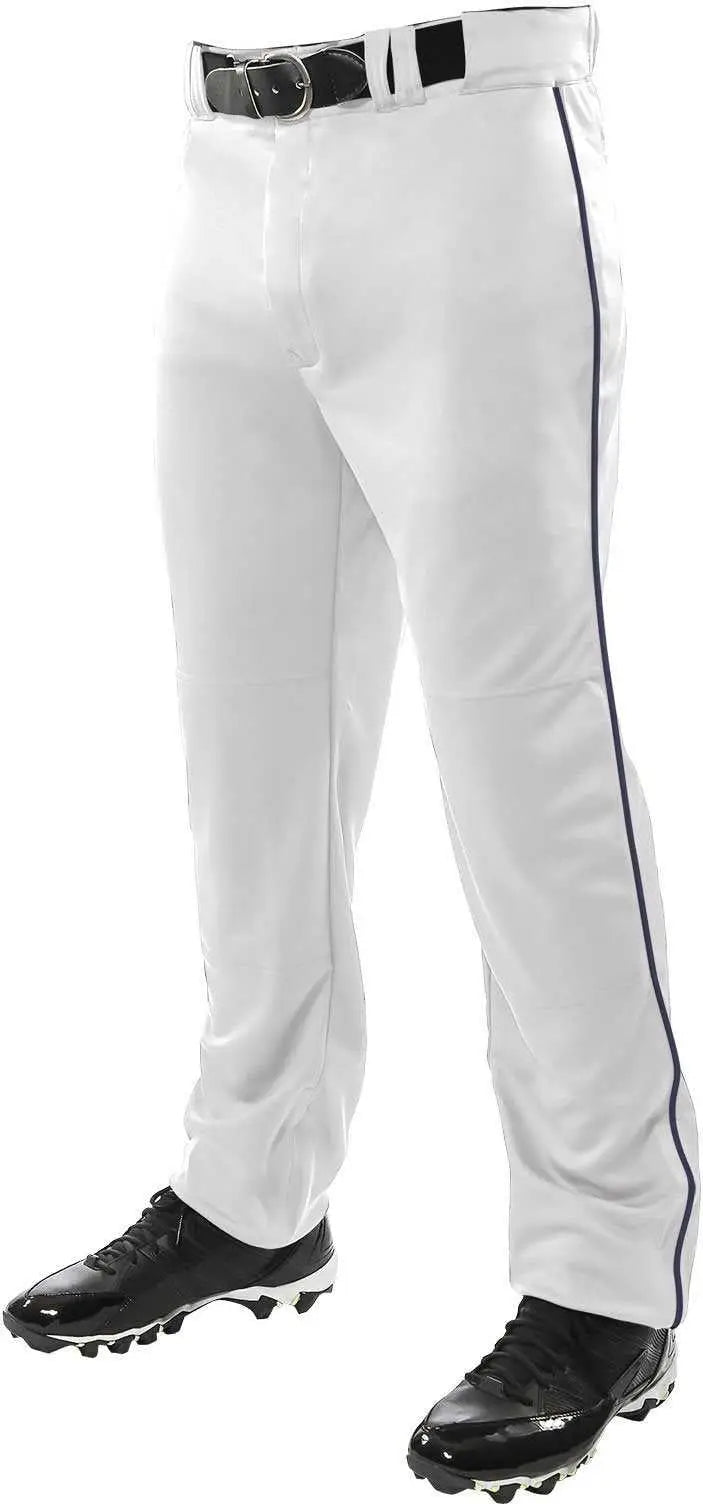 Champro Bp41u Mvp Open Bottom Pant with Piping - White Navy