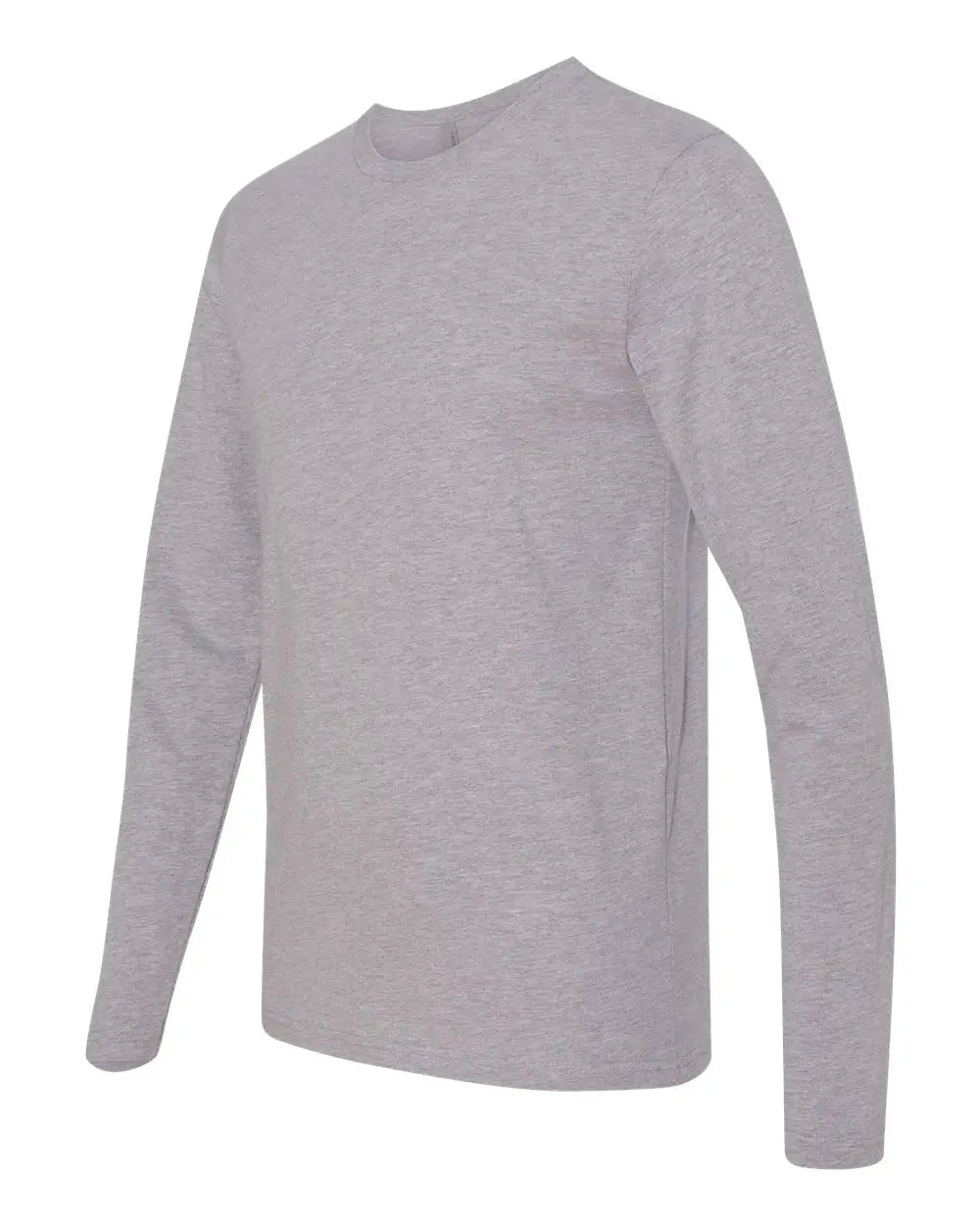 Next Level 3601 Cotton Long Sleeve T-shirt - Heather Gray - Adult Xs