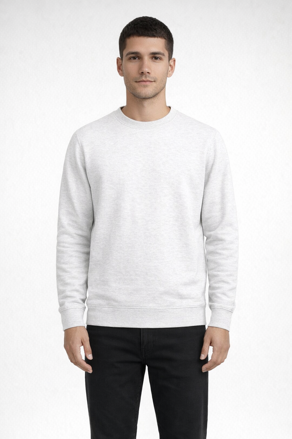 Ash Grey FUNDAMENTAL FLEECE CREW