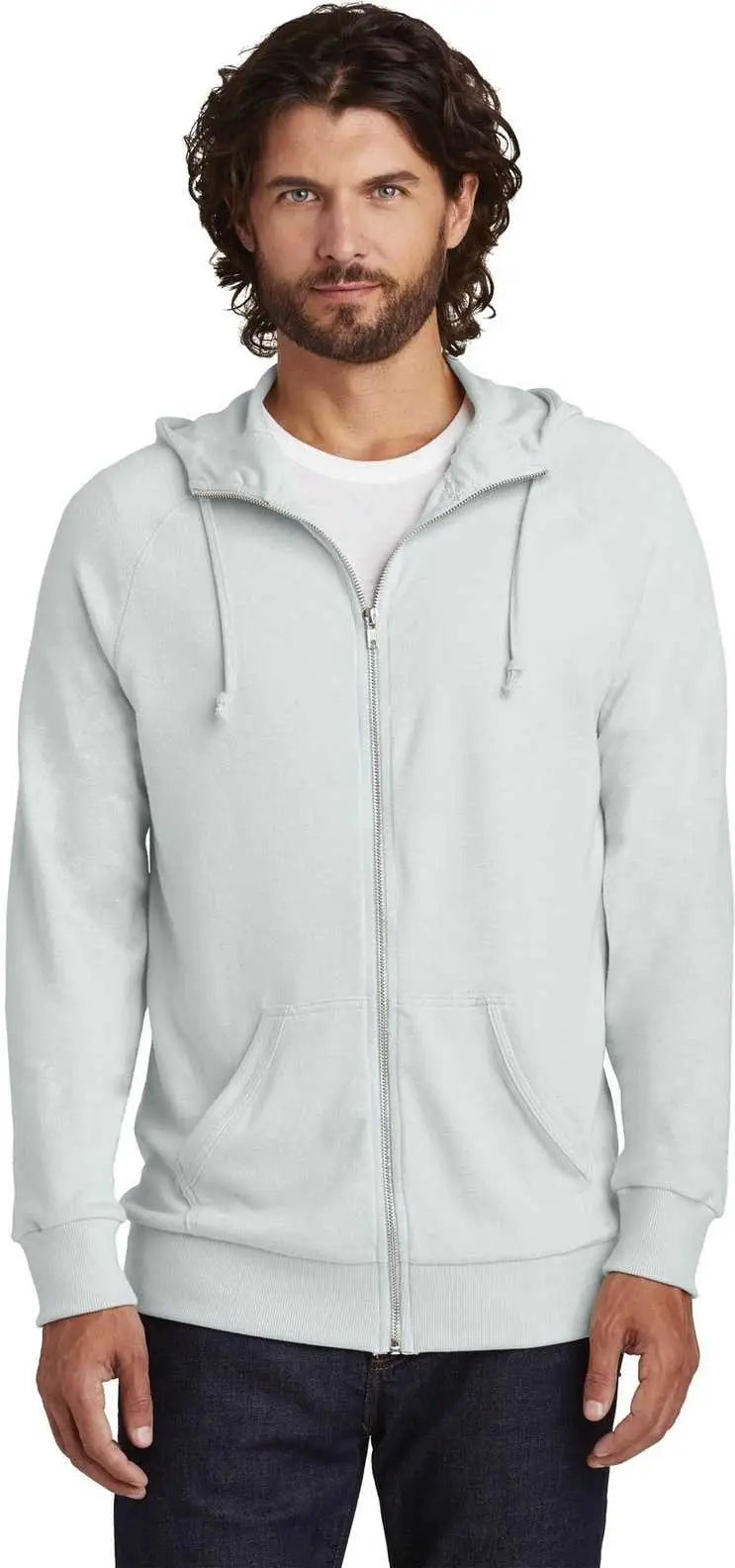 Alternative Aa7601 Vintage Heavy Knit Weekender Zip Hoodie - Light Gray