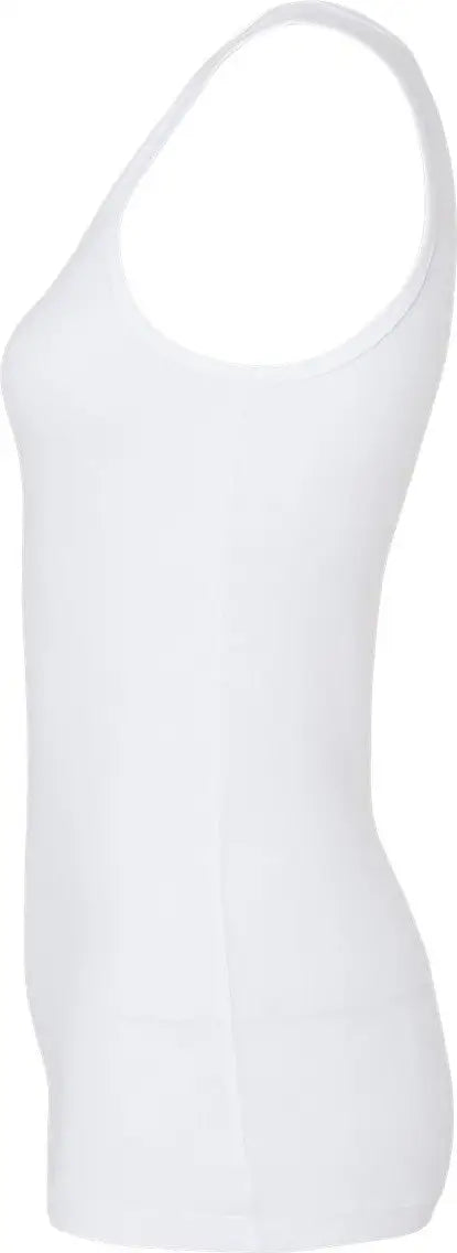 Bella + Canvas 1081 Women’s Micro Rib Tank - Solid White Blend