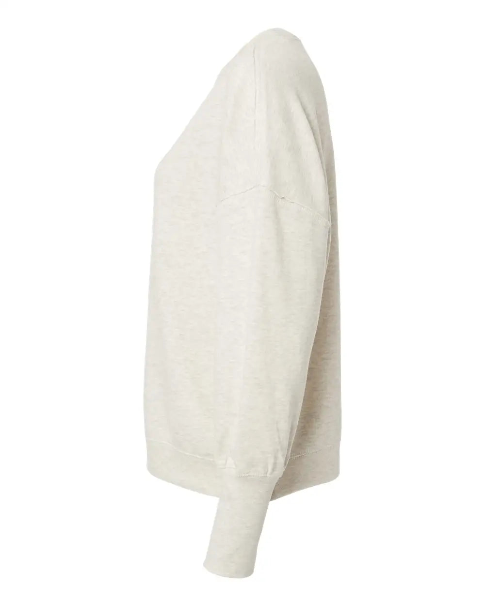 Mv Sport W22712 Women’s Sueded Fleece Crewneck Sweatshirt - Oatmeal