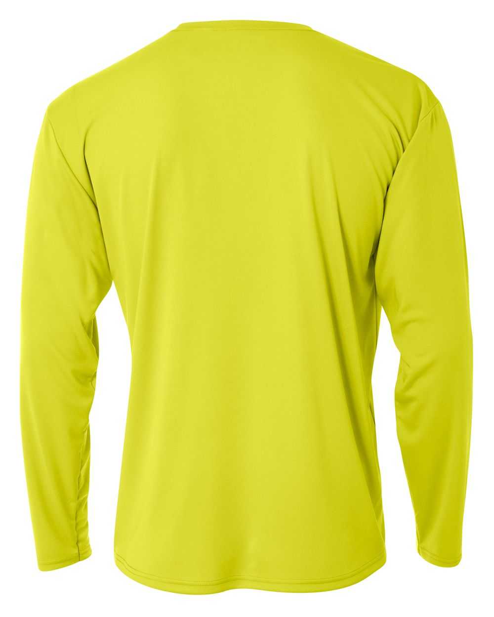 A4 NB3165 Youth Long Sleeve Cooling Performance Crew T-Shirt - Safety Yellow - HIT a Double - 2
