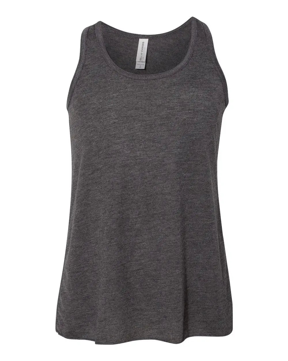 Bella + Canvas 8800y Youth Flowy Racerback Tank - Dark Grey Heather - Gray / s