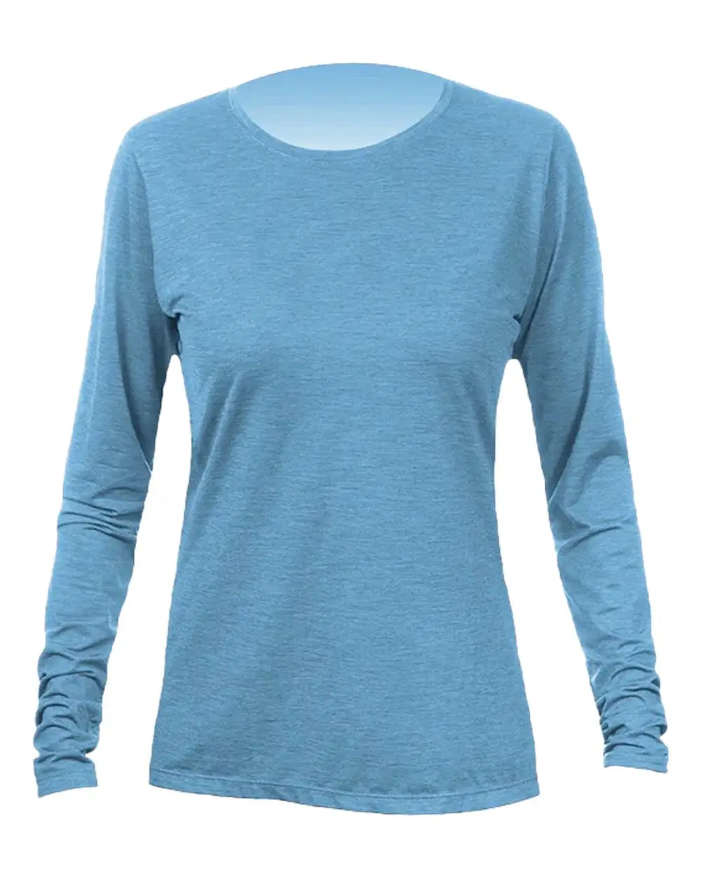 Anetik Wsbrzl0 Women’s Breeze Tech Long Sleeve T-shirt - Bahama Heathered - Blue / Xs