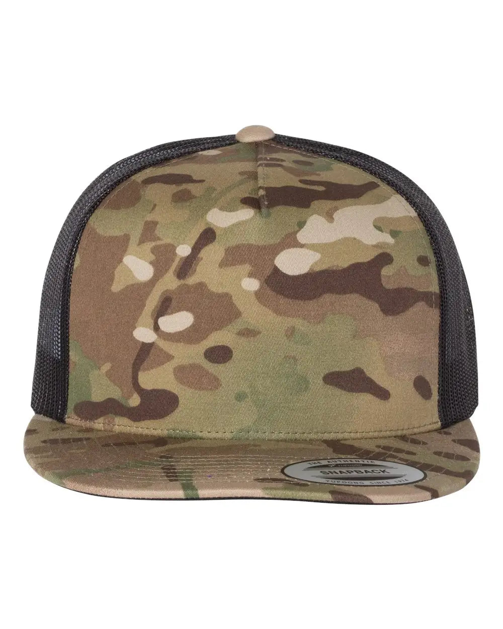 Yp Classics 6006 Five-panel Classic Trucker Cap - Multicam Green Black - one Size Fits Most