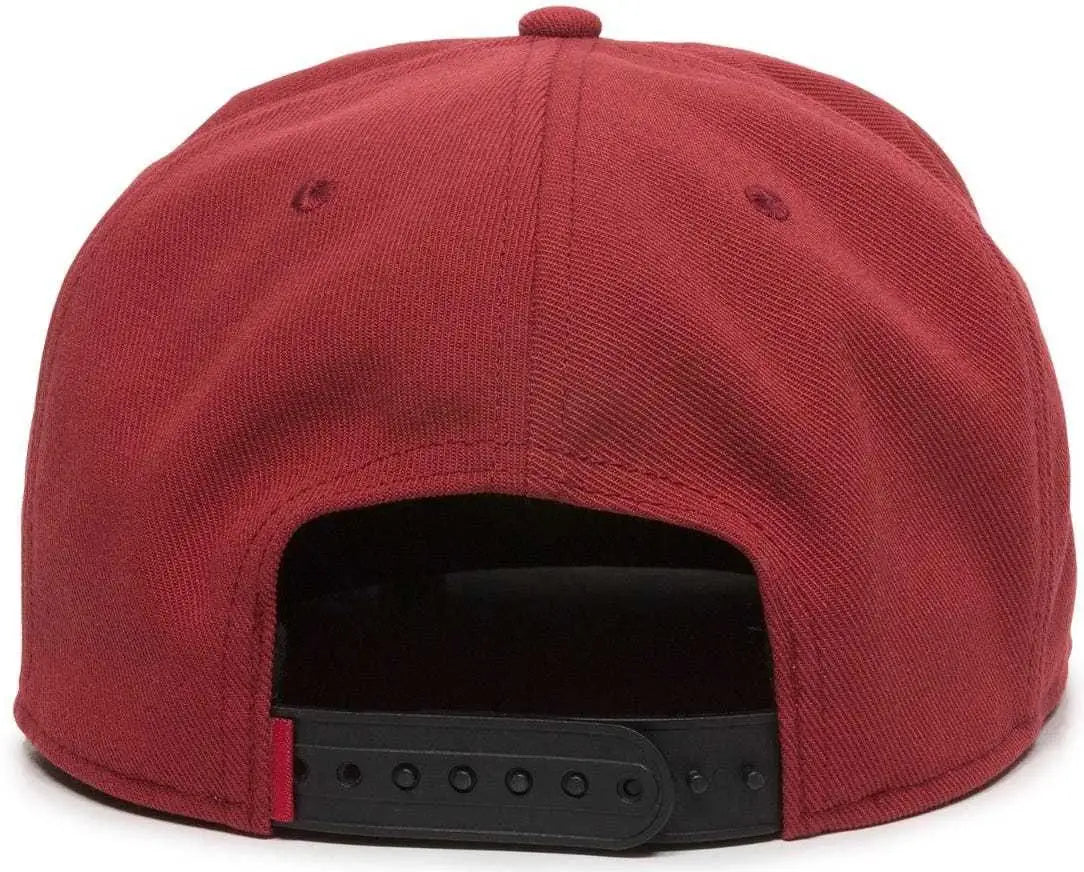 Oc Sports Redlbl101 Adjustable Flat Bill Heathered Cap - Red - 6 7/8’’ - 7 1/2’’