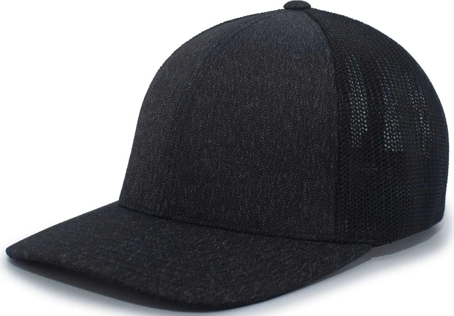Pacific Headwear 405 Heather Flexfit Trucker Cap - Black - 6 1/2’’ - 7’’