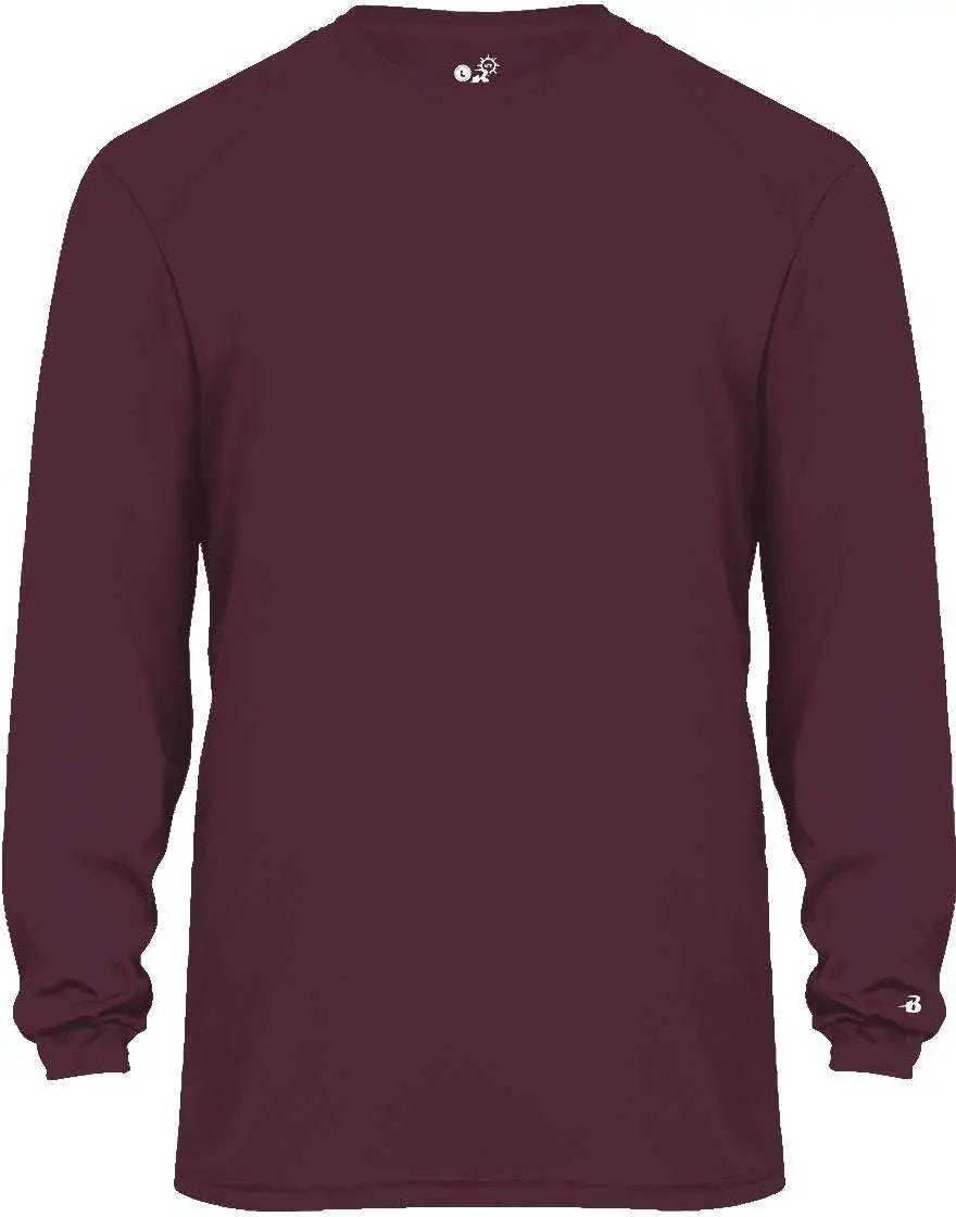 Badger Sport 2004 Ultimate Softlock Youth Long Sleeve Tee - Maroon