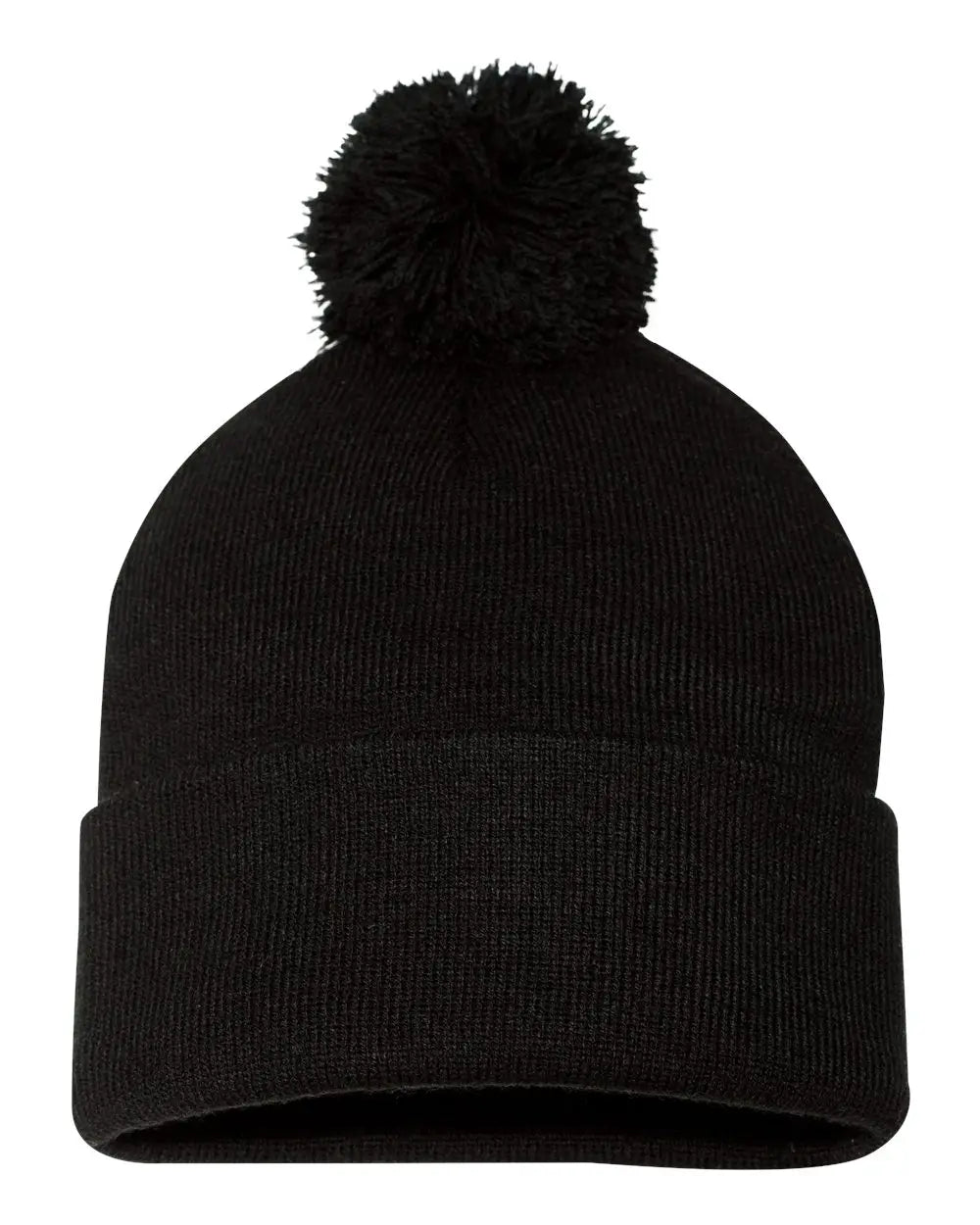 Sportsman Sp15 12’’ Pom-pom Cuffed Beanie - Black - one Size Fits Most