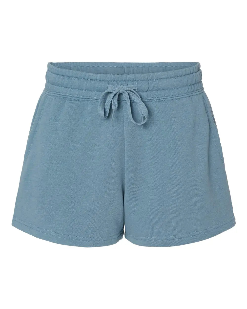 Independent Trading Co. Prm20srt Women’s Lightweight California Wave Wash Fleece Shorts - Misty Blue - Xs