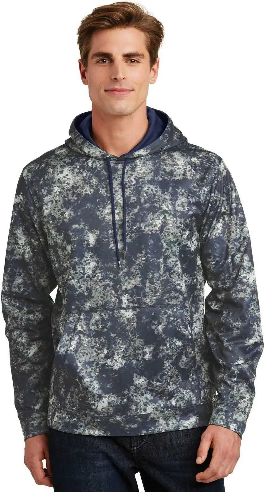 Sport-tek St230 Sport-wick Mineral Freeze Fleece Hooded Pullover - True Navy