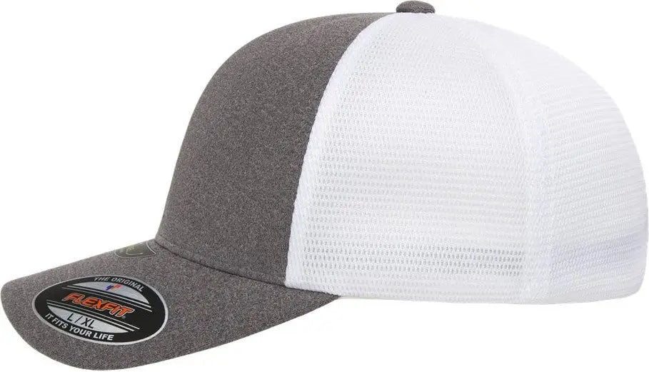 Flexfit 5511up Unipanel™ Trucker Cap - Melange Heather White