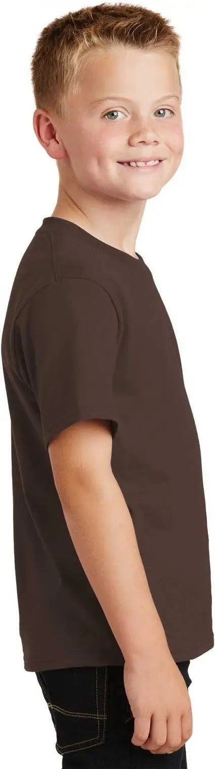 Port & Company Pc450y Youth Fan Favorite Tee - Dark Chocolate Brown