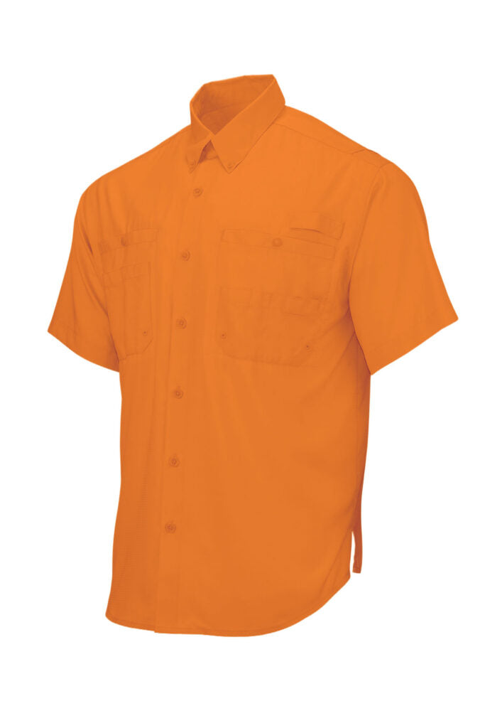 Paragon 700 Hatteras Short Sleeve Woven Shirt - Neon Orange