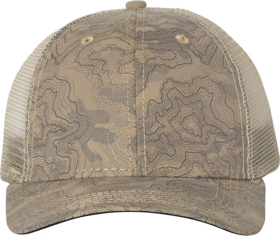 Dri Duck 3458 Territory Trucker Cap - Khaki - one Size Fits Most