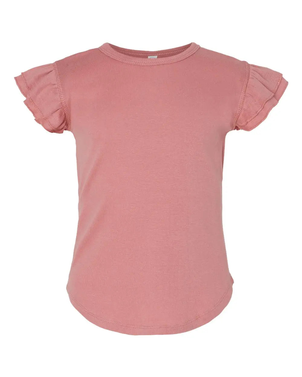 Rabbit Skins 3339la Toddler Flutter Sleeve Tee - 3339 - Mauvelous - 4t