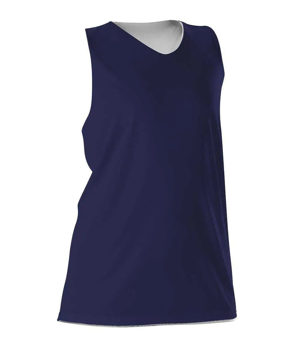Alleson Athletic 506crw Women’s Reversible Racerback Tank - Navy White