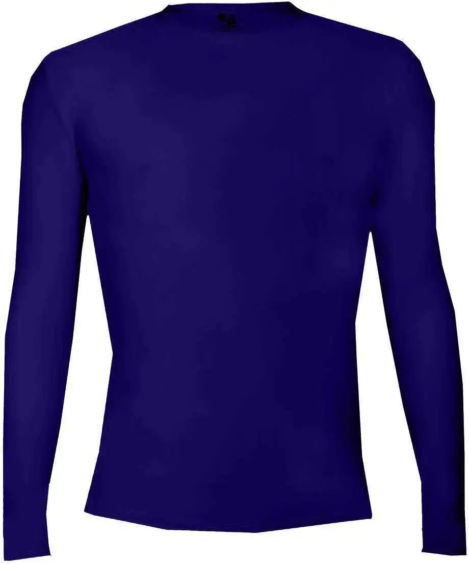 Badger Sport 4605 Pro-compression Long Sleeve Crew - Purple