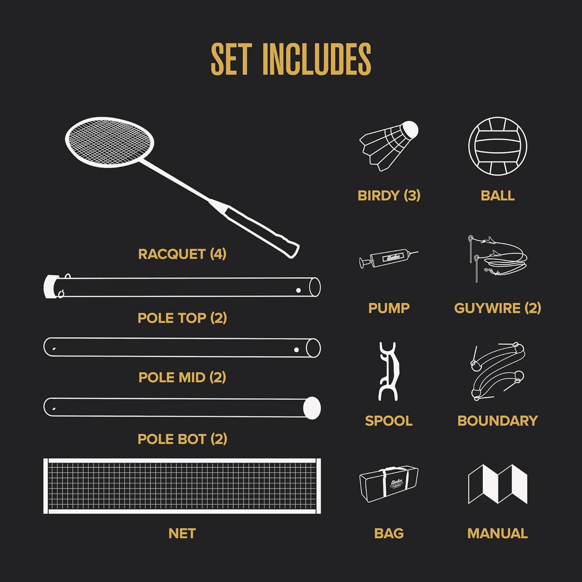 Champions Volleyball &amp; Badminton Set