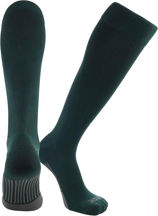 TCK Dugout Solid Color Knee High Sports Socks - Dark Green - HIT a Double - 1