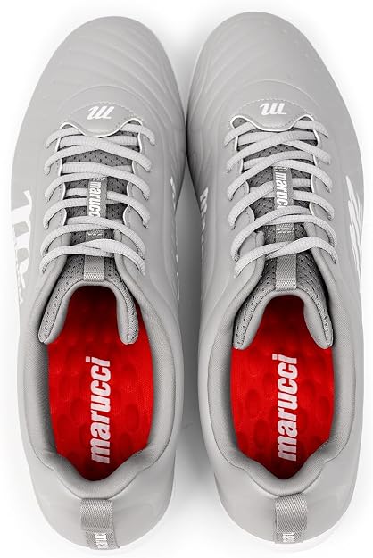 Marucci FLT Adult Metal Baseball Cleats MFWFLS - Cool Gray White - HIT a Double - 5
