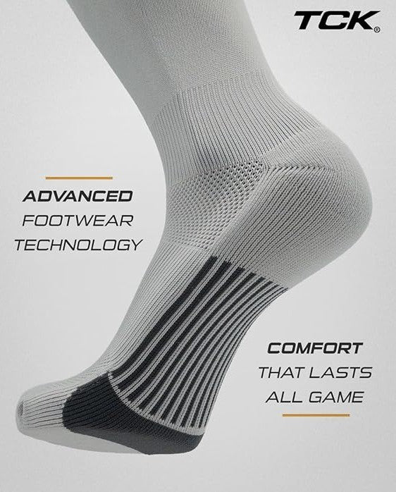 TCK Dugout Solid Color Knee High Sports Socks - Gray - HIT a Double - 3